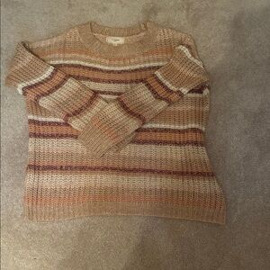 Striped Tan and Brown Sweater
